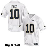 Notre Dame Fighting Irish Men's Chris Finke #10 White Under Armour Authentic Stitched Big & Tall College NCAA Football Jersey ODB7199FM
